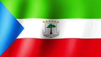Equatorial Guinea Waving Flag Animation video