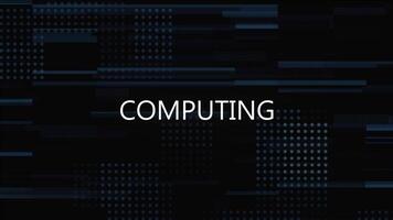 Computing Glitch Title Animation With Digital Background video