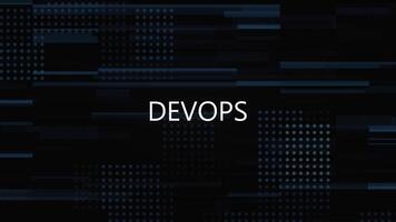 DevOps Glitch Title Animation With Digital Background video