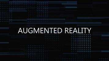 Augmented Reality Glitch Title Animation With Digital Background video