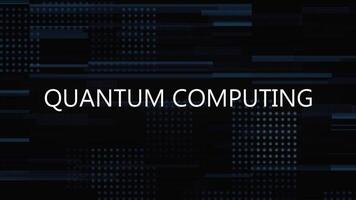 Quantum Computing Glitch Title Animation With Digital Background video
