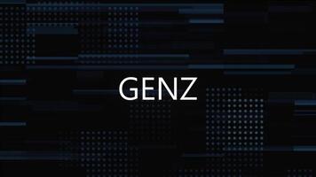 GenZ Glitch Title Animation With Digital Background video