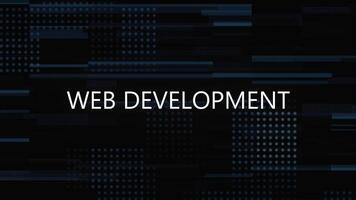 Web Development Glitch Title Animation With Digital Background video