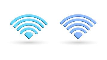 3D Wifi icon sign symbol. Internet and mobile connection. vector