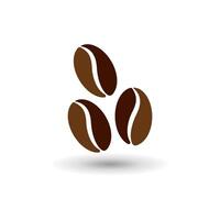 Coffee beans in a heart shape icon. vector