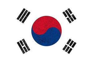 Flag of South Korea with background. vector