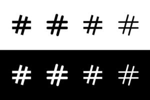 Hashtag icon. Hashtag sign and symbol illustration. Editable stroke. vector