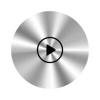 Empty movie computer screen play icon. Click, push, record button on multimedia app window interface. vector
