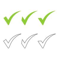 Check marks icon. Multiple different check icon illustrations. vector