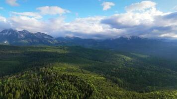 The breathtaking aerial view of beautiful Tantra mountains and landscape around video