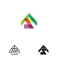 az a z letter alphabet text colorful polygonal creative company logo icon design template. mosaic concep vector