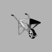 illustration of trolley for transporting materials design vector