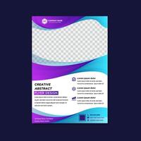 gradient Purple and blue technology annual report flyer Brochure leaflet, the presentation cover, magazine advertising. cover with an abstract background. template layout of A4 format vector