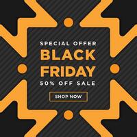 Black Friday. Super sale square banner. layout design illustration. orange and grey color. diagonal stripped pattern vector