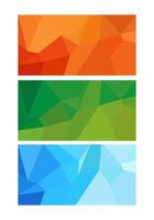 set of abstract triangle geometric shapes. Use for banners, web, brochure, ad, poster, etc. Low poly modern style background vector