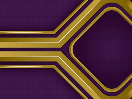 abstract layer geometric shape blocks, bright colorful purple background gold paper styled poster or banner, fun paint futuristic background texture canvas, modern art design. dot black pattern