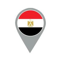 egypt flag location pin, flag application, Flag on Location Pin, graphic design, map pointer, illustration. vector