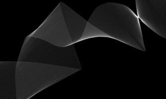 Abstract wave lines on dark background vector