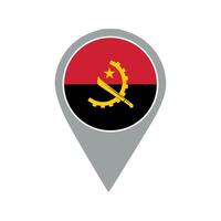 angola flag location pin illustration vector