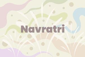 Navratri day with abstract background poster illustration vector