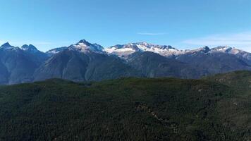 Aerial view of mountains with glaciers near Squamish, British Columbia, Canada. video