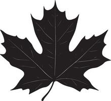 Maple leave clean simple silhouette black vector