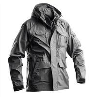 Rain jacket isolated on a white background photo