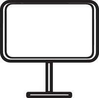 Signage board stand clean simple icon linear black vector