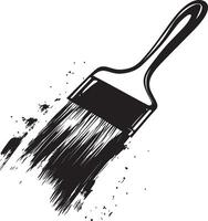 Paint brush clean simple silhouette black vector