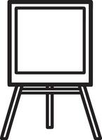 Signage board stand clean simple icon linear black vector