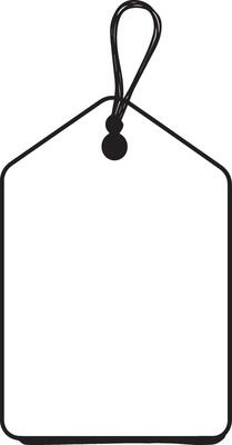 price tag clean simple black