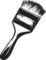 Paint brush clean simple icon silhouette black vector