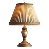 Antique Style Gold Lamp with Ornate Details and Soft Lighting for Luxury Spaces png