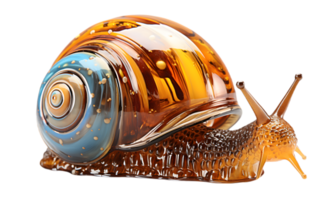 Snail isolated on transparent background. 3d rendering, 3d illustration. png