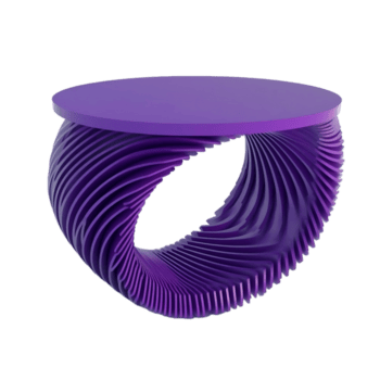 púrpura el plastico pedestal aislado en transparente antecedentes. 3d representación. png