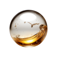 close up of a glass of whiskey isolated on a transparent background with clipping path. png