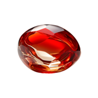 Red glass sphere isolated on transparent background. 3d render illustration png