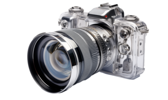 Digital SLR camera isolated on transparent background png