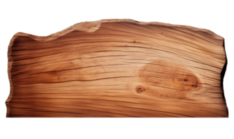 Wooden signboard isolated on transparent background with clipping path. Top view png