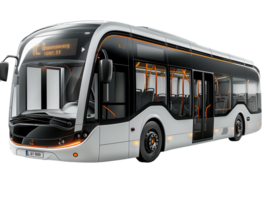 Modern urban bus isolated on transparent background. 3d rendering image png