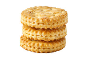 Stack of crackers isolated on transparent background png