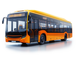 Modern bus isolated on transparent background. 3d render image with shado png