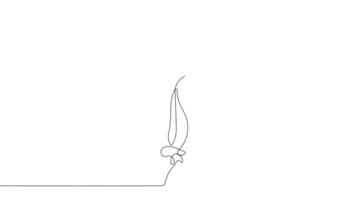 Animated drawing of continuous line draw architect meeting at construction site to talk blueprint design to team member. Building architecture concept. Single line animation. High quality 4k footage video