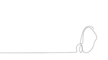 Animated drawing of continuous line draw architect meeting at construction site to talk blueprint design to team member. Building architecture concept. Single line animation. High quality 4k footage video