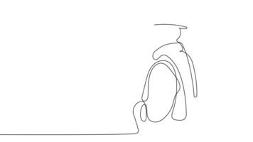 Animated drawing of continuous line draw architect meeting at construction site to talk blueprint design to team member. Building architecture concept. Single line animation. High quality 4k footage video