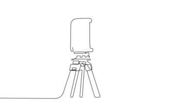 Animated drawing of continuous line draw architect meeting at construction site to talk blueprint design to team member. Building architecture concept. Single line animation. High quality 4k footage video