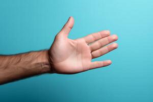A close-up view of a hand showing texture and details. photo