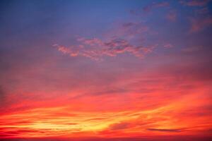 Beautiful , luxury soft gradient orange gold clouds and sunlight on the blue sky perfect for the background, take in everning,Twilight, Large size, high definition landscape photo