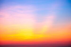Beautiful , luxury soft gradient orange gold clouds and sunlight on the blue sky perfect for the background, take in everning,Twilight, Large size, high definition landscape photo