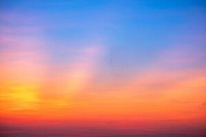 Beautiful , luxury soft gradient orange gold clouds and sunlight on the blue sky perfect for the background, take in everning,Twilight, Large size, high definition landscape photo
